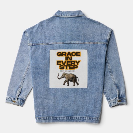 Grace in jedem Schritt Jeansjacke (Rückseite)