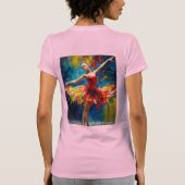 Grace in Motion Ballet Ballerina T - Shirt (Rückseite)