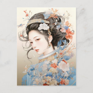 Grace in traditionellen chinesischen Frauen Postkarte