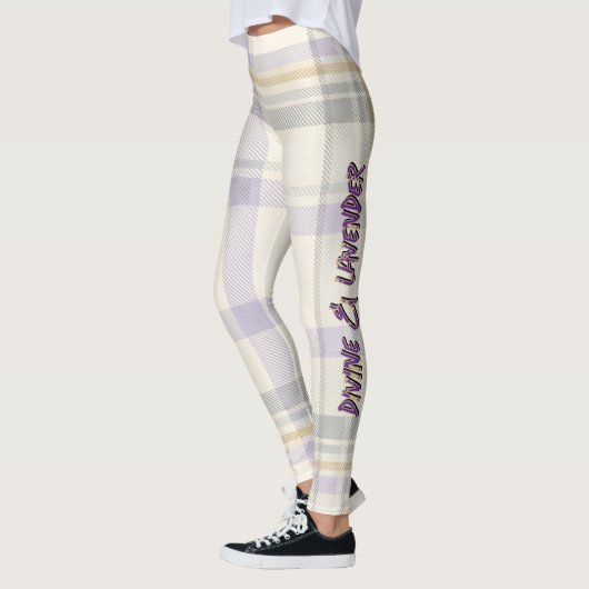 Grace Ivory & Lavender Luxe Karomuster Vol 72 Leggings (Links)