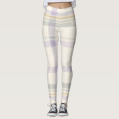 Grace Ivory & Lavender Luxe Karomuster Vol 72 Leggings (Vorderseite)