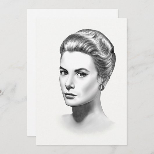 Grace Kelly Feiertagskarte (Vorne/Hinten)
