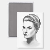 Grace Kelly Magnet (Vorderseite/Rückseite)