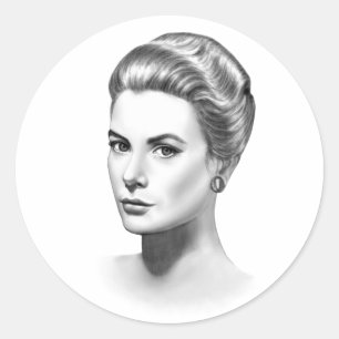 Grace Kelly Runder Aufkleber