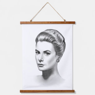 Grace Kelly Wandteppich Mit Holzrahmen