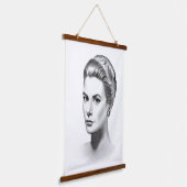 Grace Kelly Wandteppich Mit Holzrahmen (Gewinkelt)
