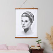 Grace Kelly Wandteppich Mit Holzrahmen (Schlafzimmer)