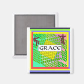 GRACE Kühlschrank Magnet (Vorderseite/Rückseite)