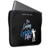 Grace Life Black Modern Script Male Silhouette Laptopschutzhülle (Vorne Rechts)