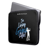 Grace Life Black Modern Script Male Silhouette Laptopschutzhülle (Vorderseite Links)