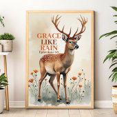 Grace like Rain Boho Christlich Wall Art Print Poster