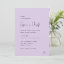 Grace Lilac Moderne Hochzeit