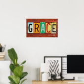 GRACE-Lizenzschild Namensschild Plakat (Heimbüro)