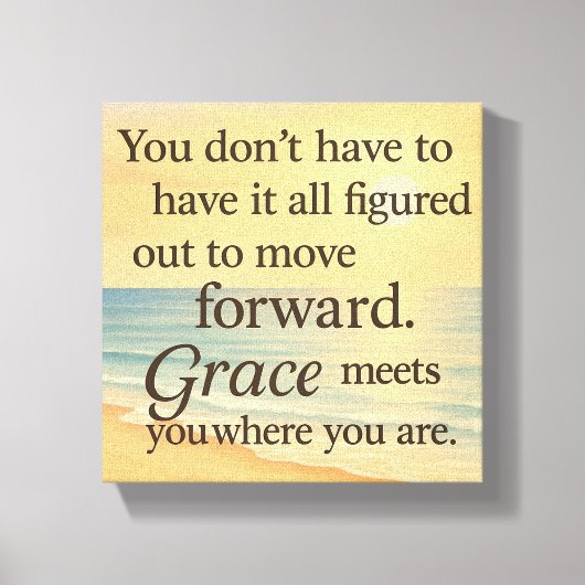 Grace Meets You – Uplifting Ocean-Inspired Canvas Leinwanddruck (Vorderseite)
