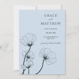 GRACE Moderne botanische Hochzeit Einladung