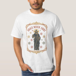 Grace Never Ends - Vintage Jesus with Lantern  T-Shirt