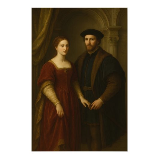 Grace of the Renaissance - Portrait of a Noblewoma Fotodruck (Vorne)