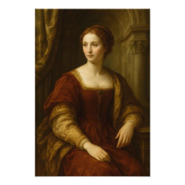 Grace of the Renaissance - Portrait of a Noblewoma Fotodruck