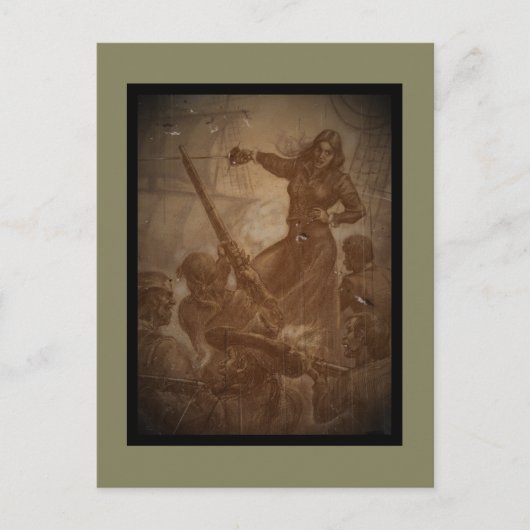 Grace O'Malley Pirate Queen Postkarte (Vorderseite)