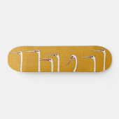 Grace on Wheels: Skateboard Crane Art (Horizontal)