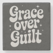 Grace Over Guilt Steinuntersetzer (Vorderseite)