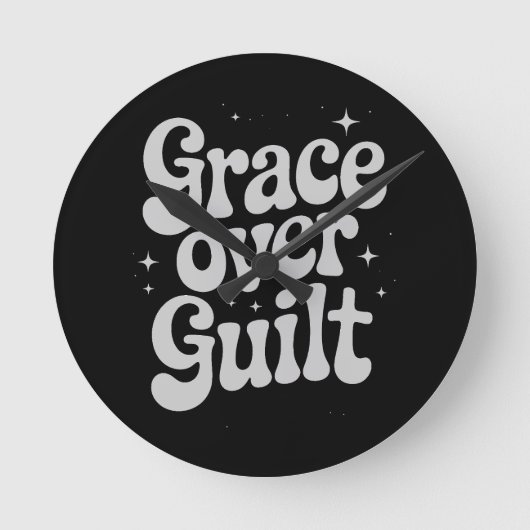 Grace Over Guilt Wall Clock Runde Wanduhr (Vorderseite)