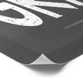 Grace passiert hier Christliches Chalkboard-Ausseh Poster (Ecke)