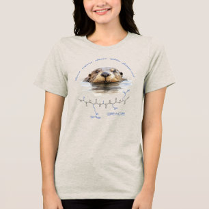 GRACE-Peptid, Otter 2 w/custom text, leicht Tri-Blend Shirt