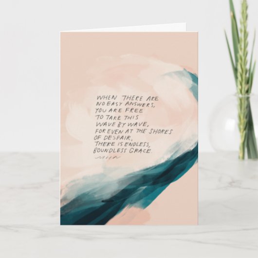 "Grace" Personalisiertes Beileid für einen Verlust Karte (Vorderseite)