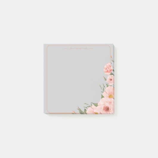 Grace & Petals - Elegant Post-it Klebezettel (Vorderseite)