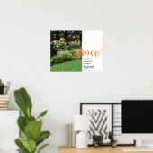 Grace Psalm 103:8 Spring Floral Poster (Heimbüro)