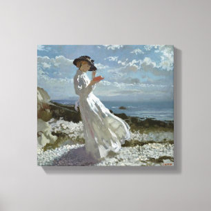 Grace Reading in Howth Bay Orpen Canvas Print Leinwanddruck