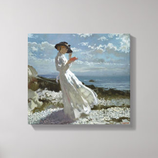 Grace Reading in Howth Bay Orpen Canvas Print Leinwanddruck
