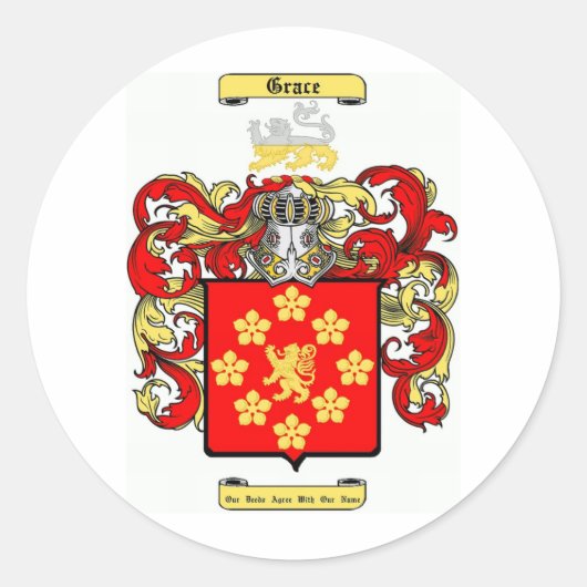 Grace Runder Aufkleber (Vorderseite)