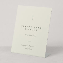 Grace Sage Minimaler Christliches Kreuz Favor Tisc Sockelschild