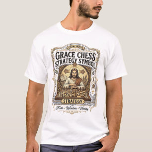 Grace Schach Strategie Symbol Jesus Schach Strateg T-Shirt
