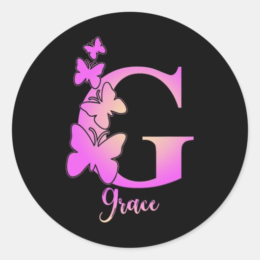 Grace School Inspiration Runder Aufkleber (Vorderseite)