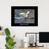 GRACE Sea Gull Landing Foto Poster (Heimbüro)
