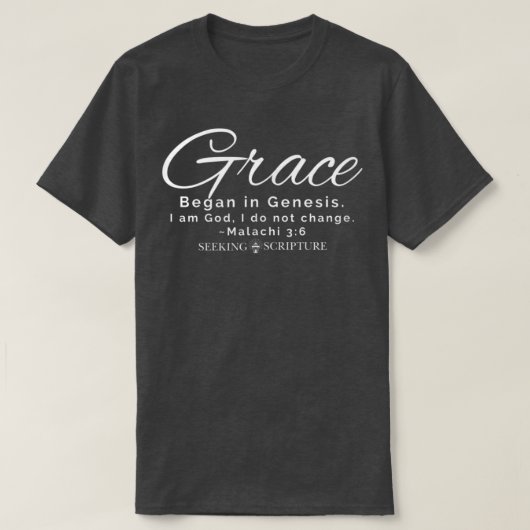 Grace startete in Genesis Script Edition T-Shirt (Design vorne)