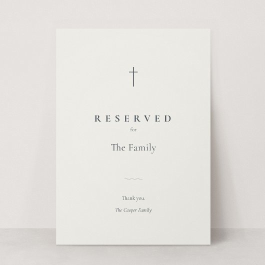 Grace Stone Christian Kreuz reservierte Sitzplatzs