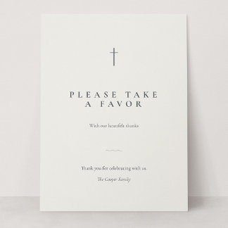 Grace Stone Minimal Cross Take a Favor Tischschild