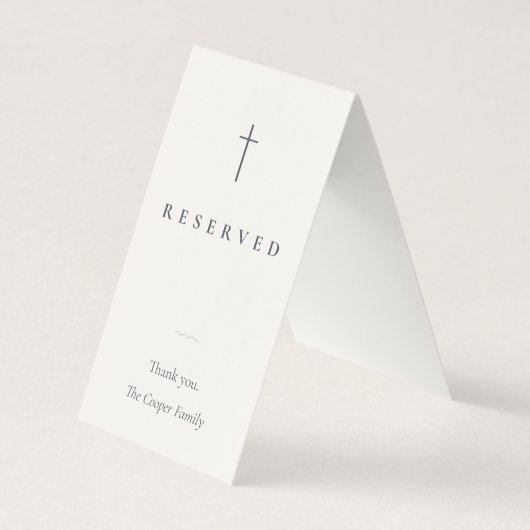 Grace Stone Religiöse Reservierte Sitzplatzkarte Visitenkarten (Vorderseite)