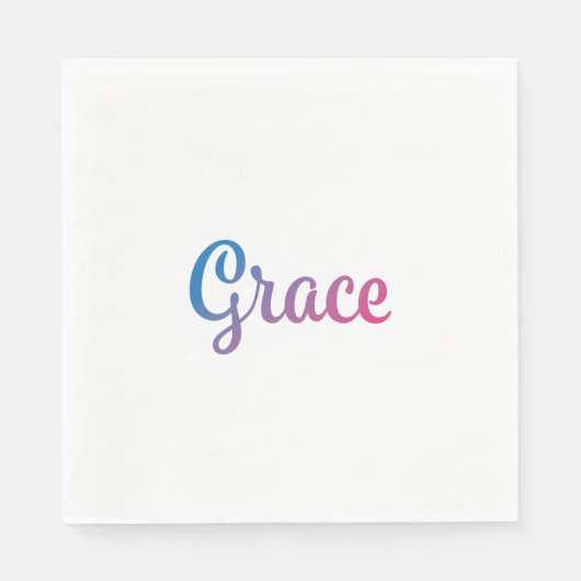 Grace Stylish Cursive Serviette (Vorderseite)
