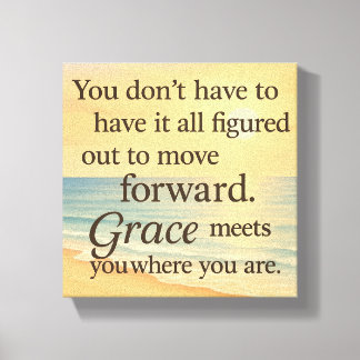 Grace trifft dich – Aufmunternde ozeaninspirierte Leinwanddruck