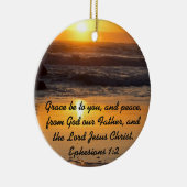 Grace und Peace to You Bible Verse Keramikornament (Rechts)