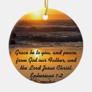 Grace und Peace to You Bible Verse Keramikornament