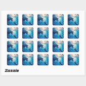 Grace unter der Oberfläche Quadratischer Aufkleber (Blatt)