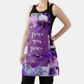 Grace upon Grace Bible Verse Lila Blume Schürze (InSitu)