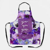 Grace upon Grace Bible Verse Lila Blume Schürze (Vorderseite)