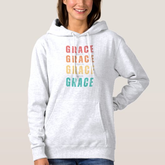 Grace upon Grace Christliche Glaubensfrauen Hoodie (Vorderseite)